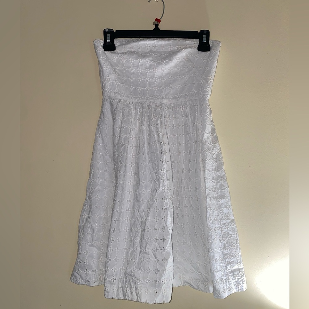 Banana Republic Strapless White Dress